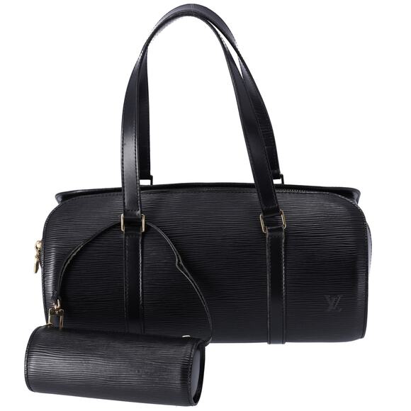 Louis Vuitton Soufflot Epi Handbag M52222 Black + Pouch - Picture 1 of 7